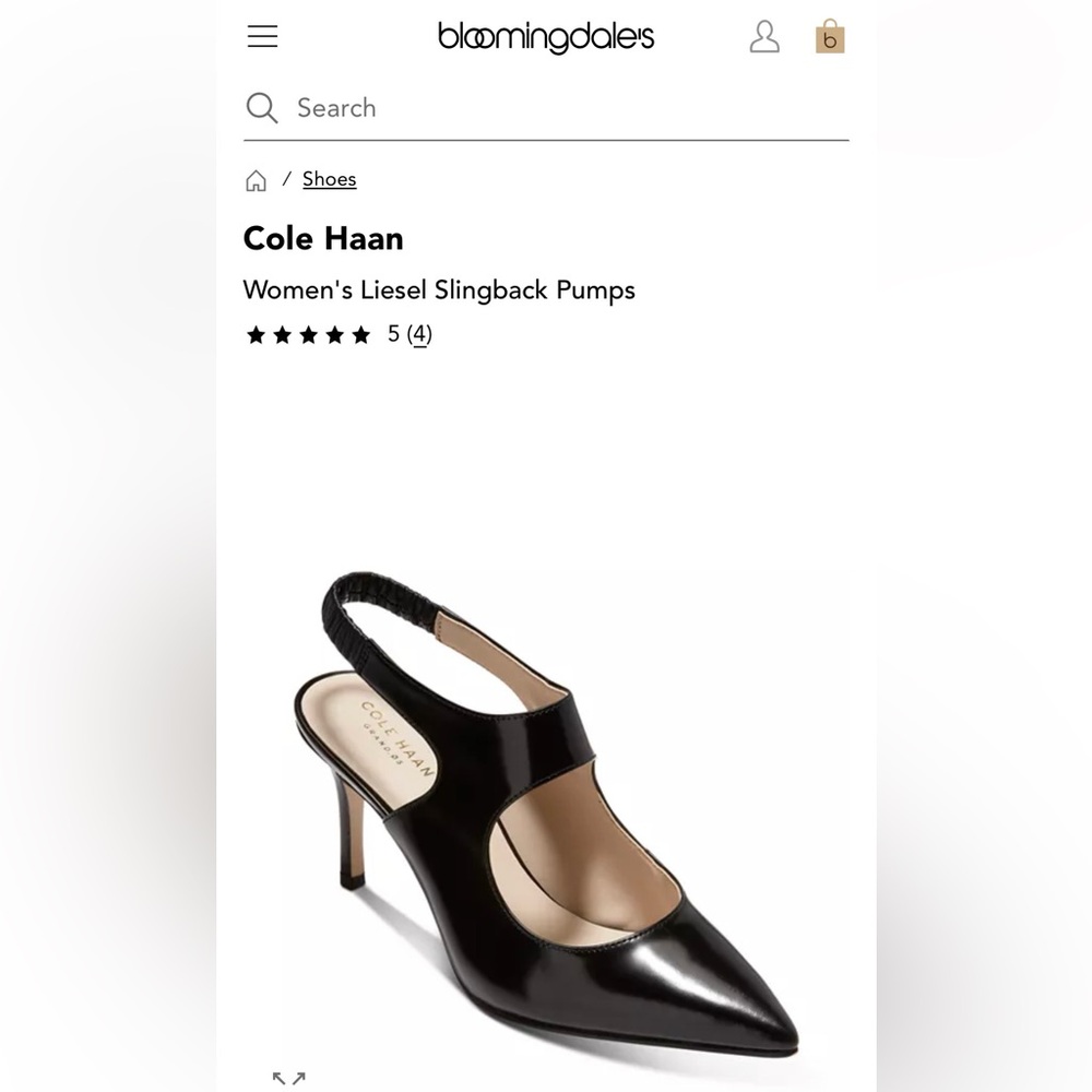 Cole Haan Women's Black Liesel Slingback Heels